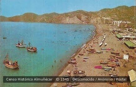 1960 70 almuñecar vista playa